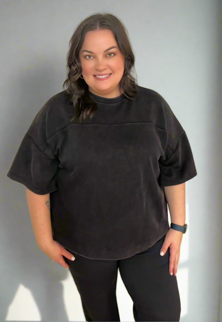 Plus Size Vintage Wash Top - Jolie Femme Boutique