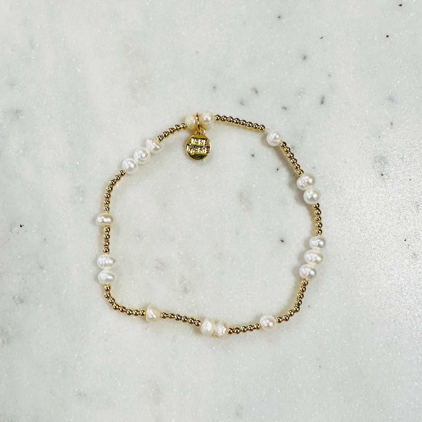 18K Gold Plated Pearl Bracelet - Jolie Femme Boutique