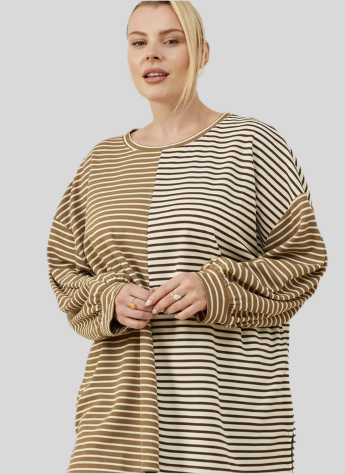 Plus Size Color Block Top - Jolie Femme Boutique