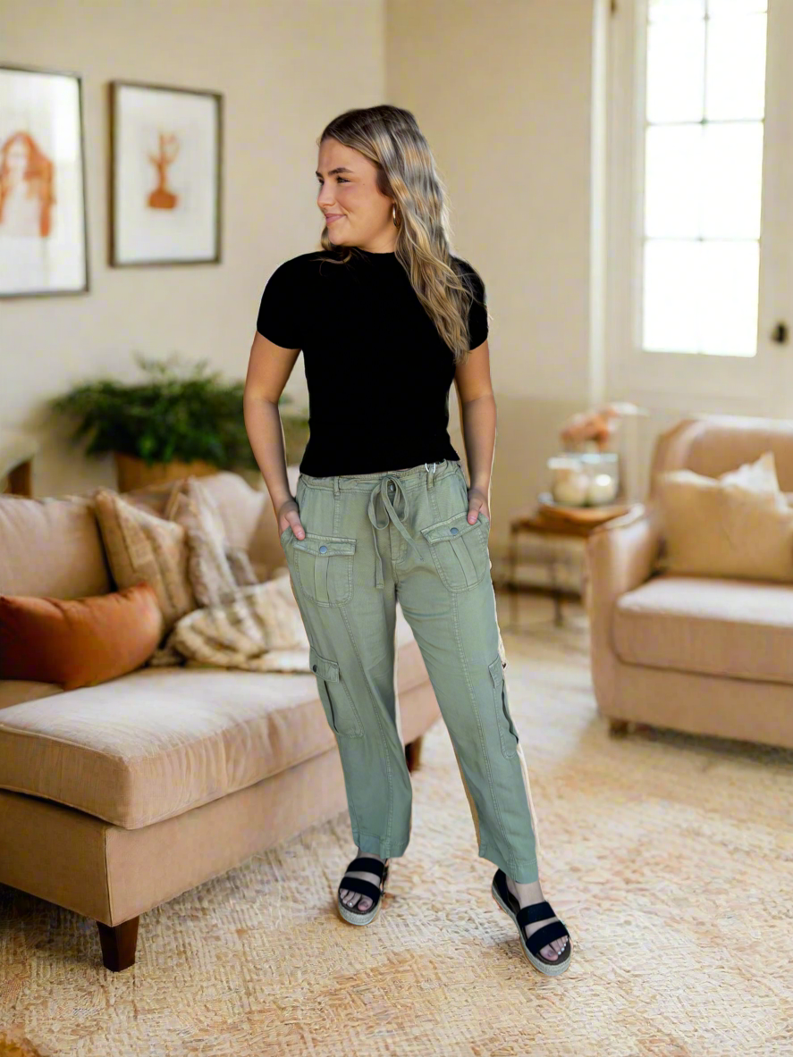 Sage Hi Rise Tencel Cargo Pant - Jolie Femme Boutique