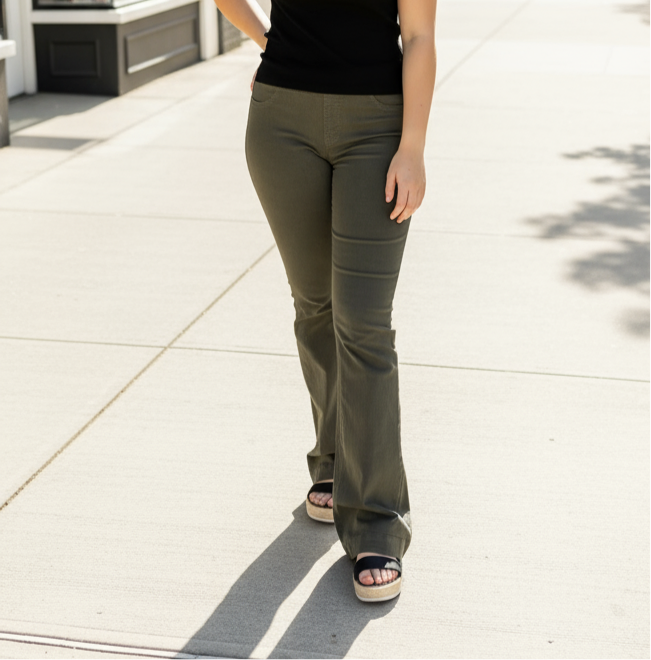 Mid Rise Flare Jegging - Jolie Femme Boutique