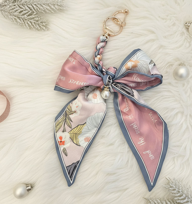 Floral Bow Key Chain - Jolie Femme Boutique