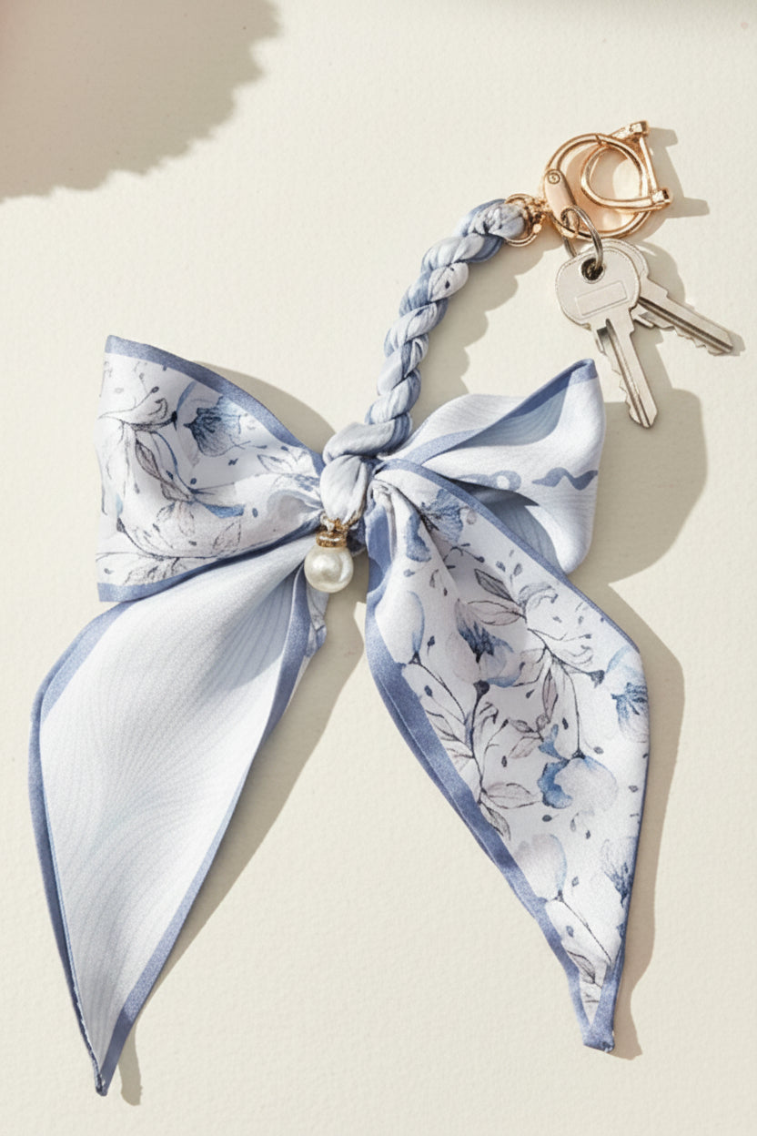 Floral Bow Key Chain - Jolie Femme Boutique