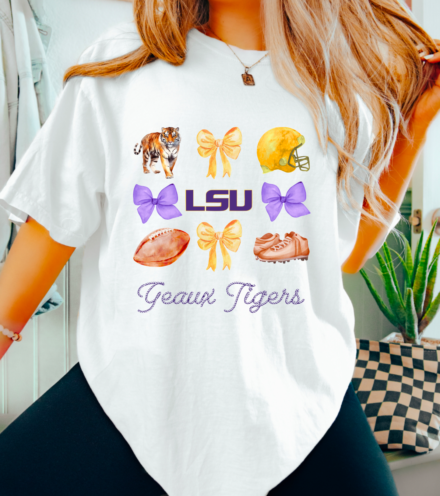 LSU Geaux Tigers Coquette T-Shirt - Jolie Femme Boutique