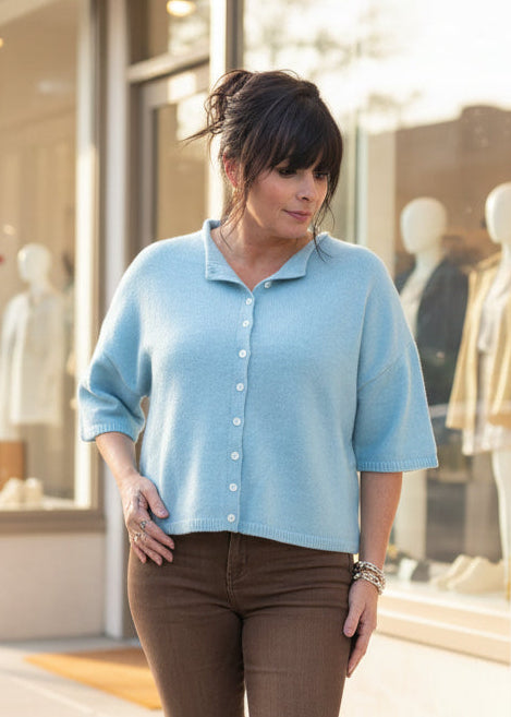 Baby Blue Soft Cardigan