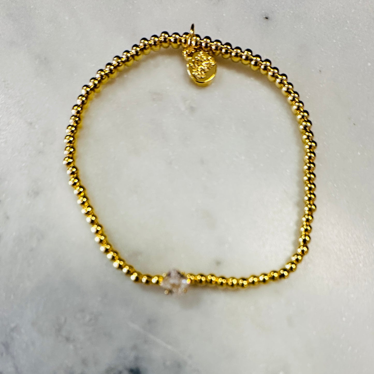 18K Gold Plated Rhinestone Bracelet - Jolie Femme Boutique