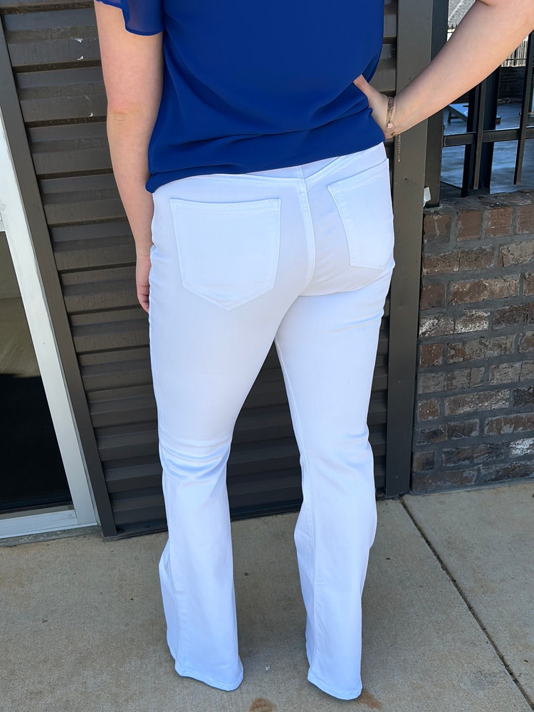 MID RISE WHITE FLARE KANCAN - Jolie Femme Boutique
