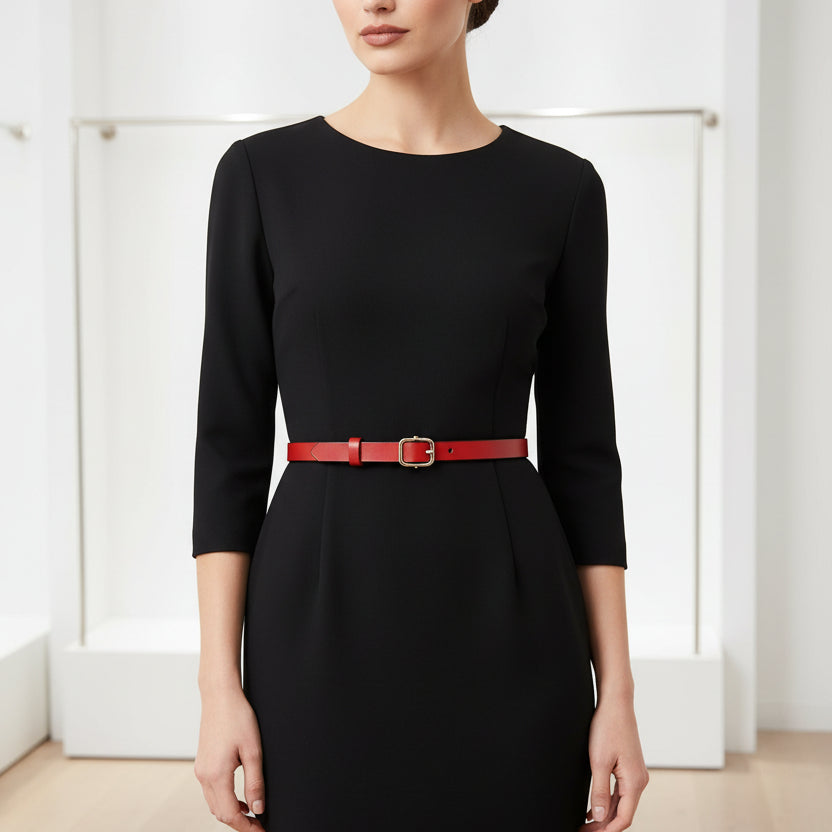 Skinny Leather Belt - Jolie Femme Boutique