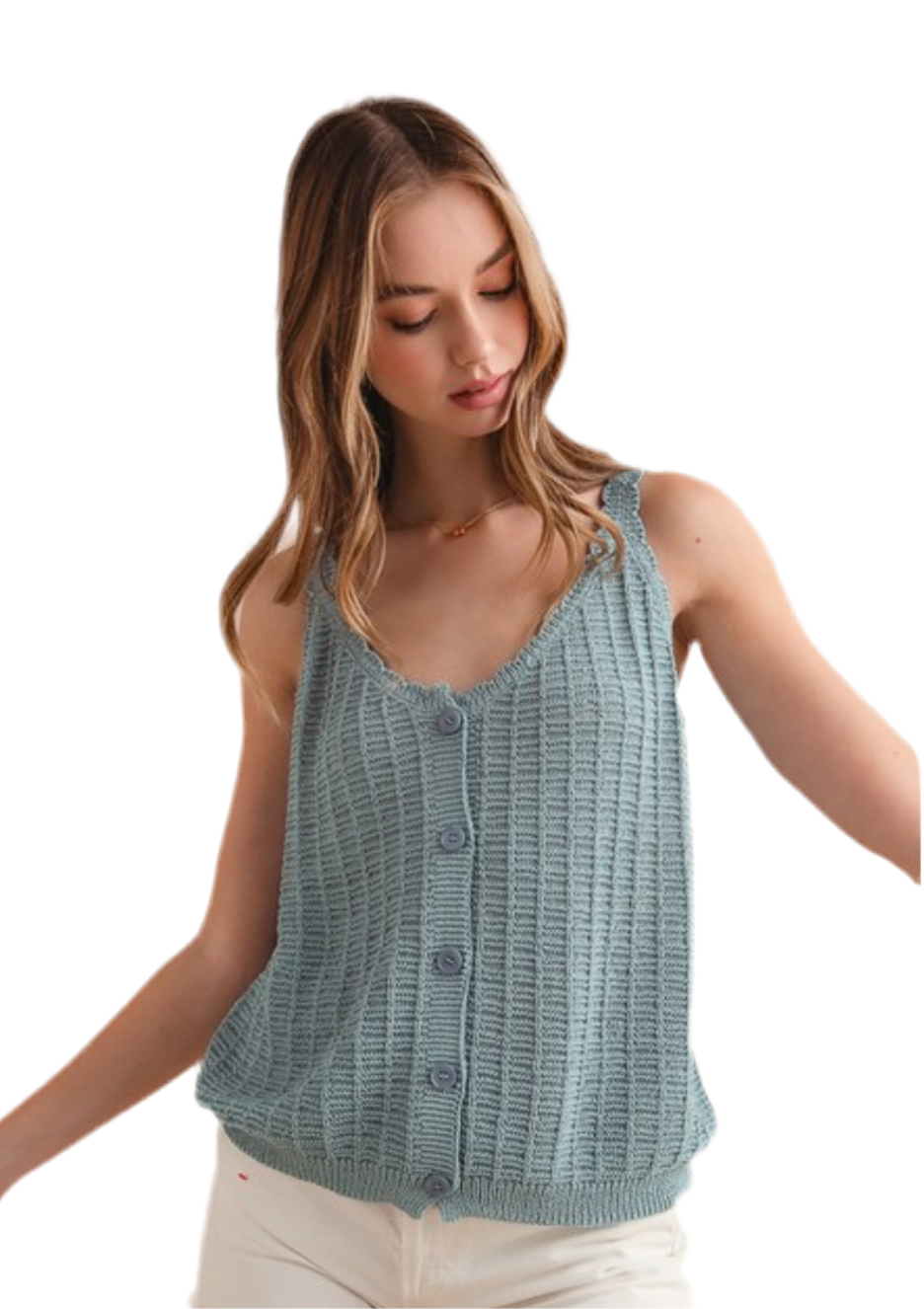 Button Down Tank Top