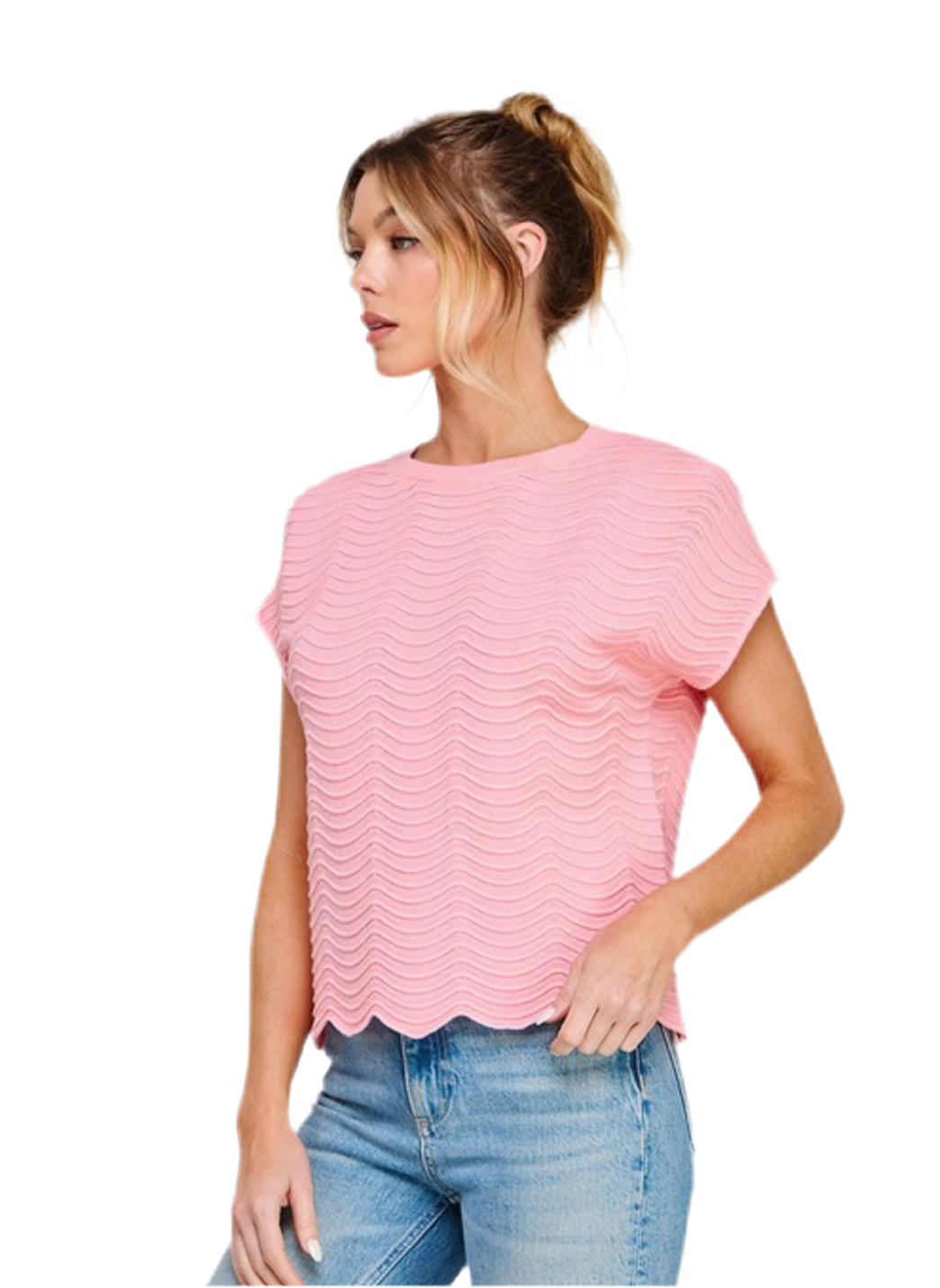 Scallop Pattern Relax top - Jolie Femme Boutique