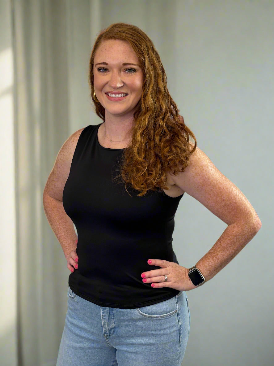 Black Butter Sleeveless Top