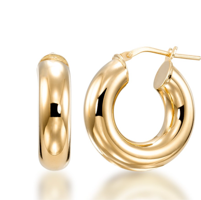 Small Chunky Gold Hoop - Jolie Femme Boutique