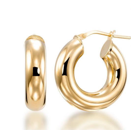 Small Chunky Gold Hoop - Jolie Femme Boutique