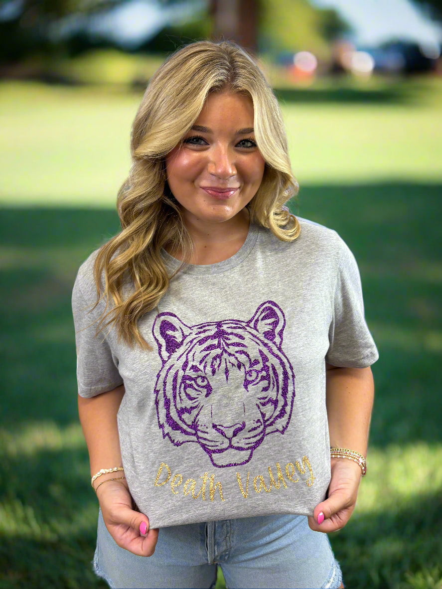 Glitter Purple & Gold Death Valley T-Shirt - Jolie Femme Boutique