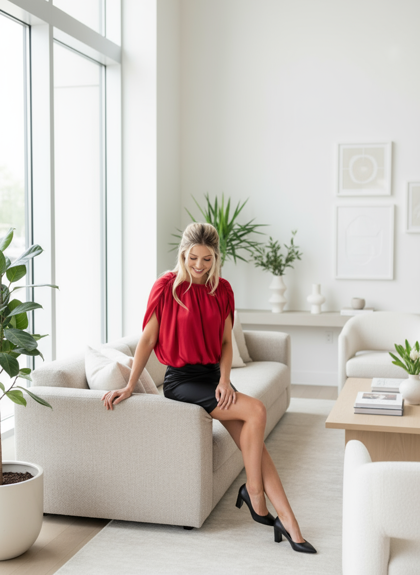 Bubble Hem Top - Jolie Femme Boutique