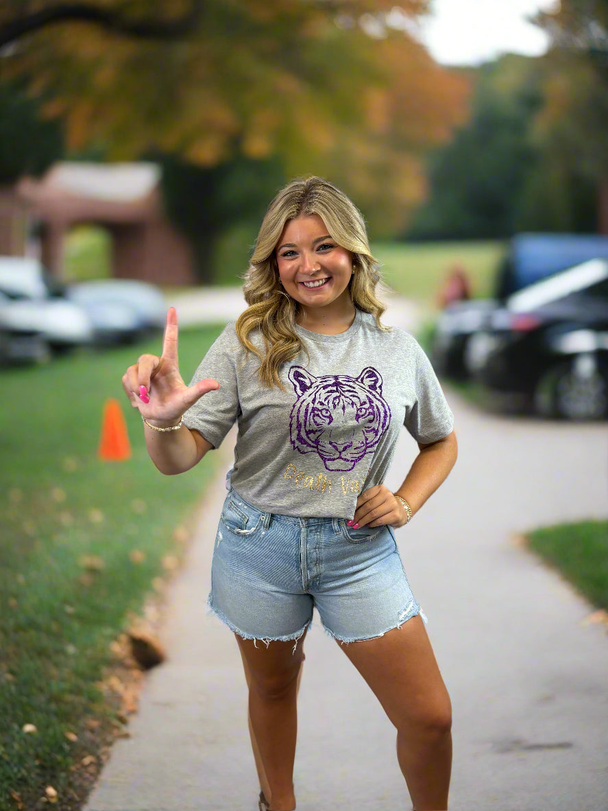 Glitter Purple & Gold Death Valley T-Shirt - Jolie Femme Boutique