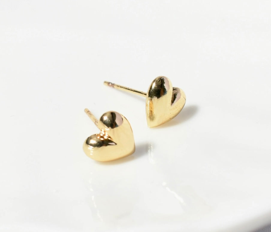 Mini Gold Heart Earring