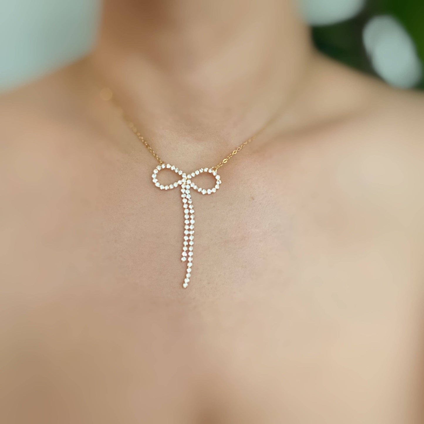 Adorable Shine Bow Necklace - Jolie Femme Boutique