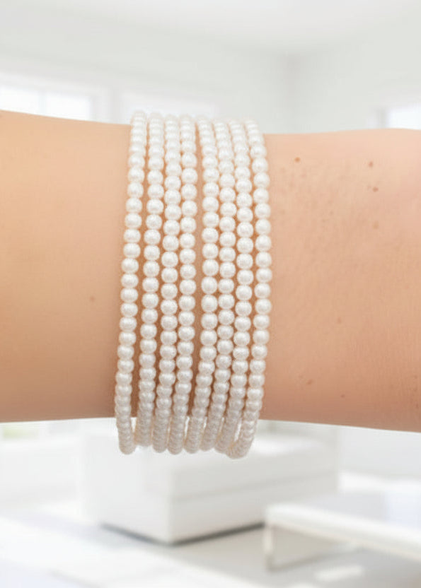 1MM Gold Bead Stretch Bracelet - Jolie Femme Boutique