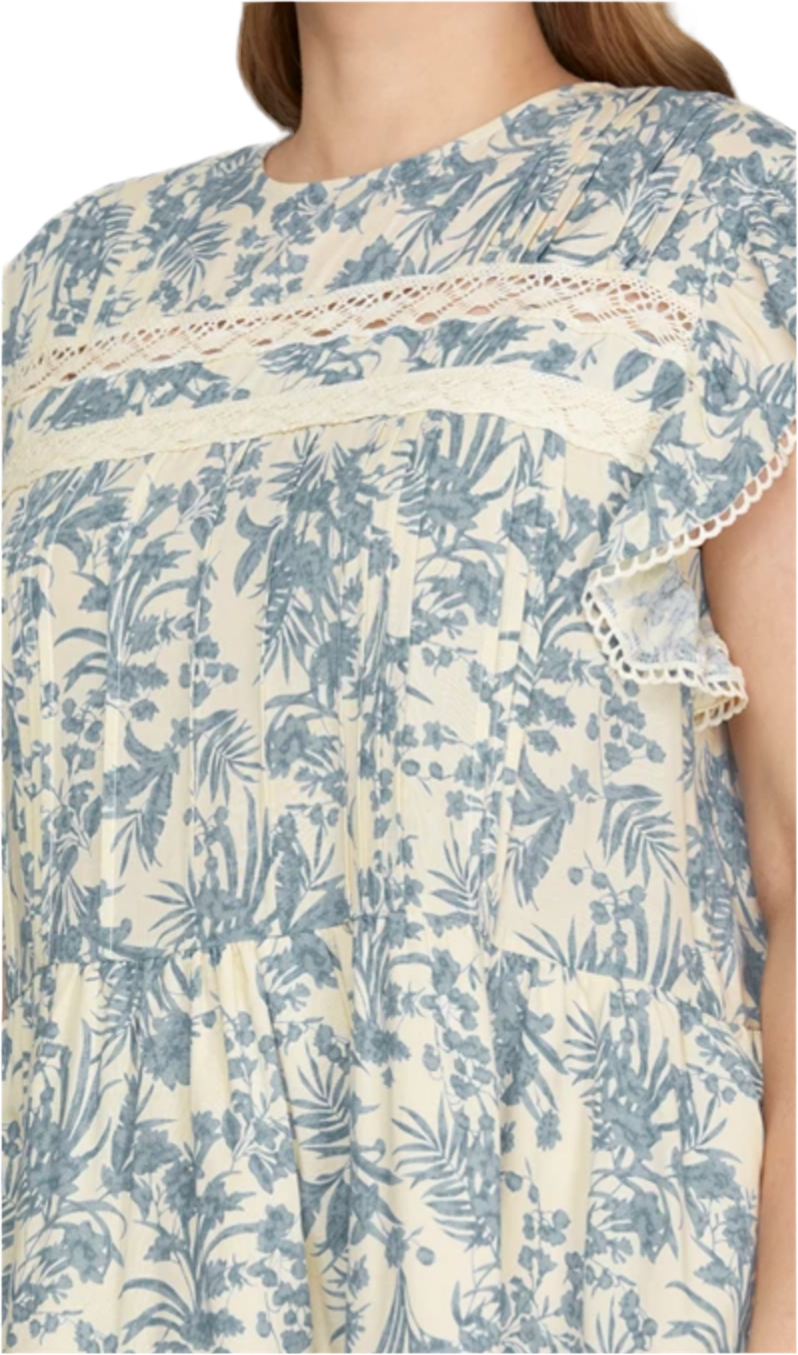 Plus Size Woven Floral Dress