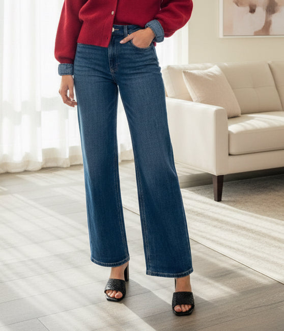 Tummy Control High Rise Straight Leg Jean - Jolie Femme Boutique
