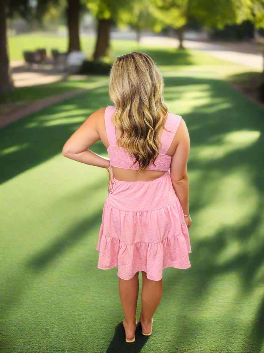 Wide Strap Tiered Mini Dress