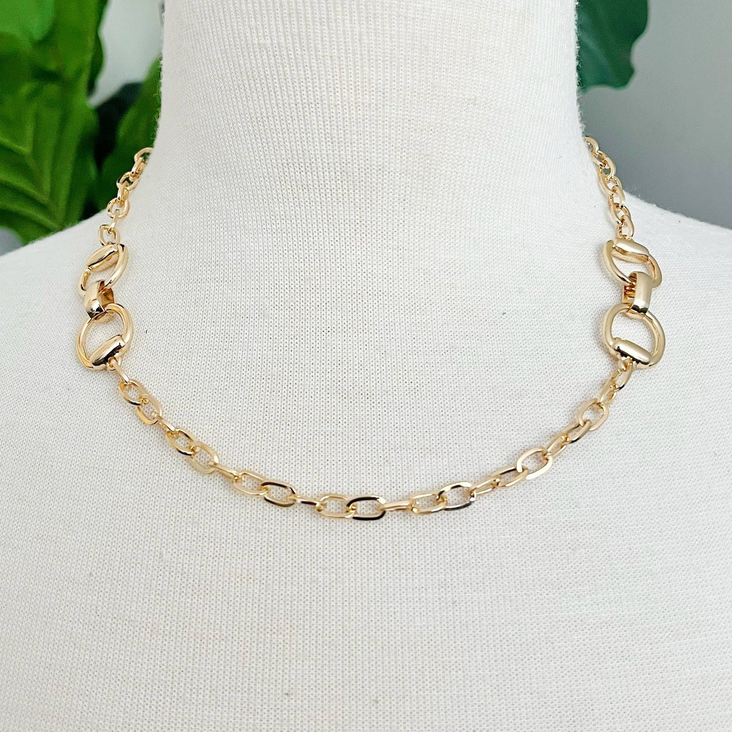 Double Equestrian Chain Necklace - Jolie Femme Boutique
