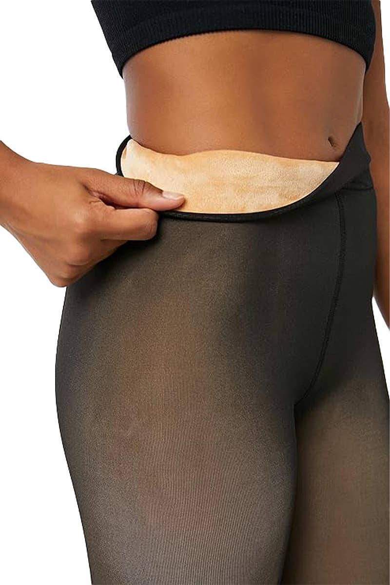 Sheer Fleece Lined Pantyhose Tights - Jolie Femme Boutique