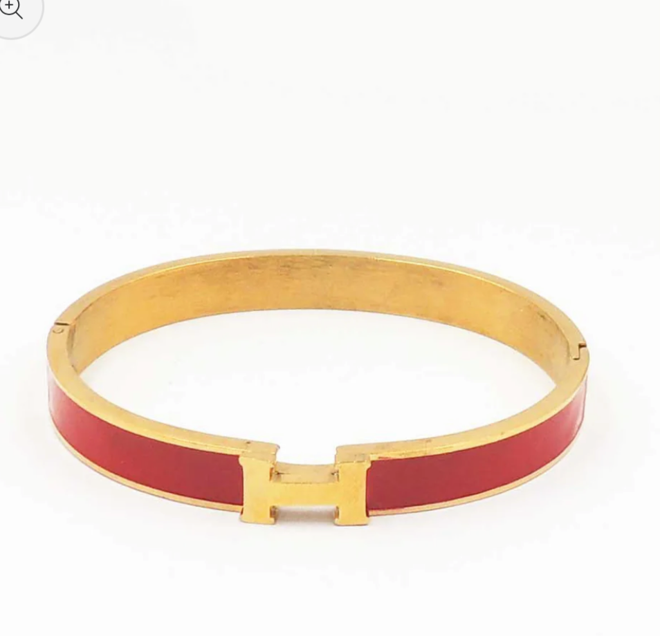 Gold H W/ Red Coloring - Jolie Femme Boutique