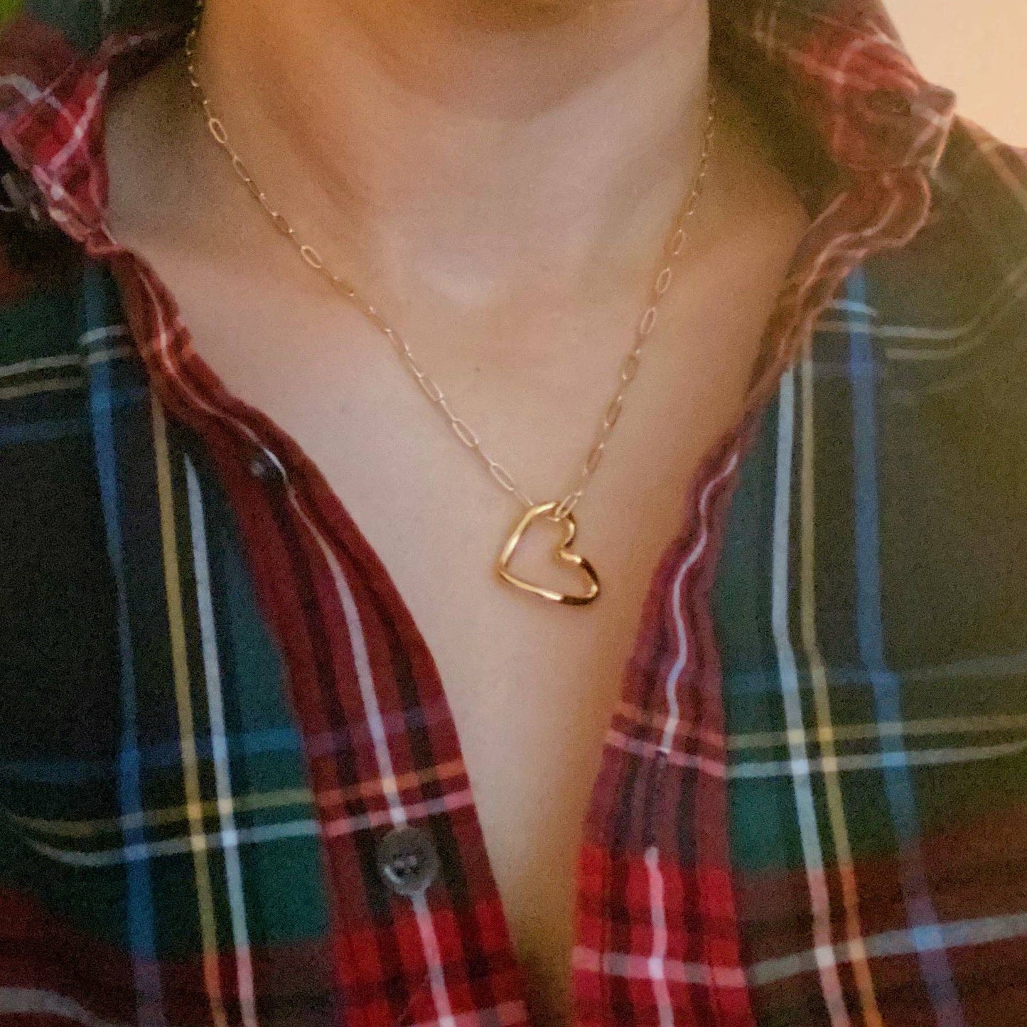 Heart And Chain Necklace - Jolie Femme Boutique