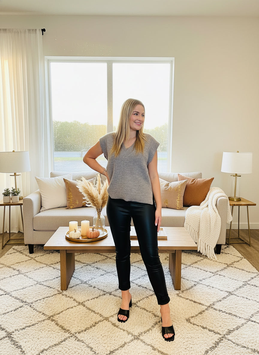 Faux Leather Pocket Pant