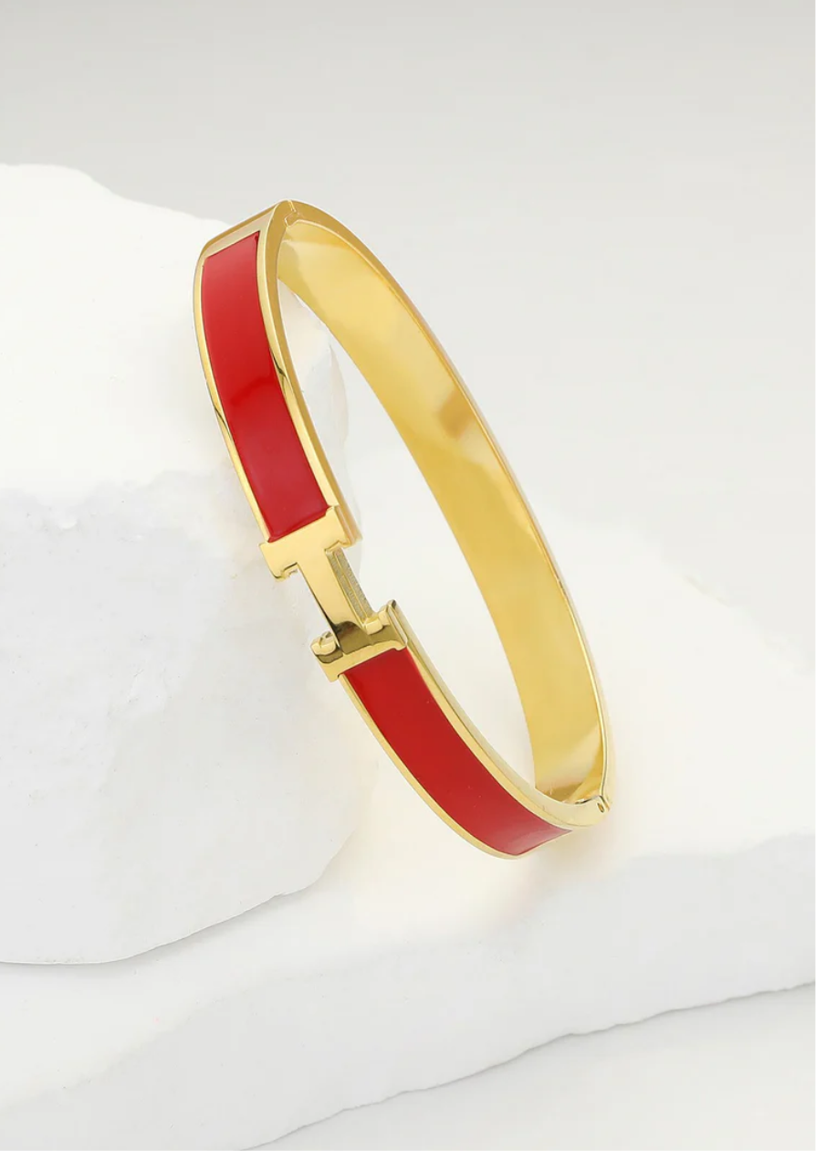 Gold H W/ Red Coloring - Jolie Femme Boutique