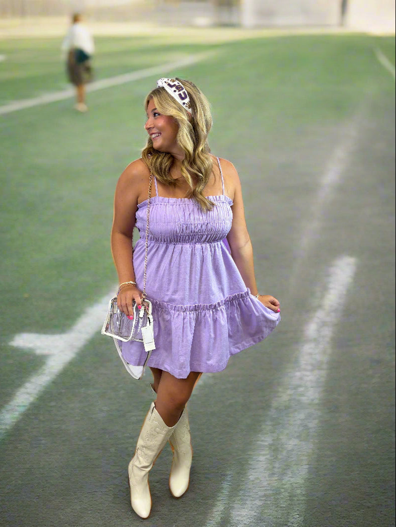 Lavender Spaghetti Strap Dress - Jolie Femme Boutique