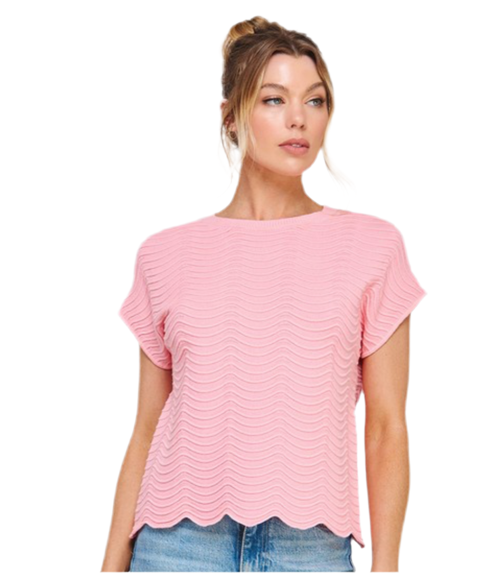 Scallop Pattern Relax top - Jolie Femme Boutique