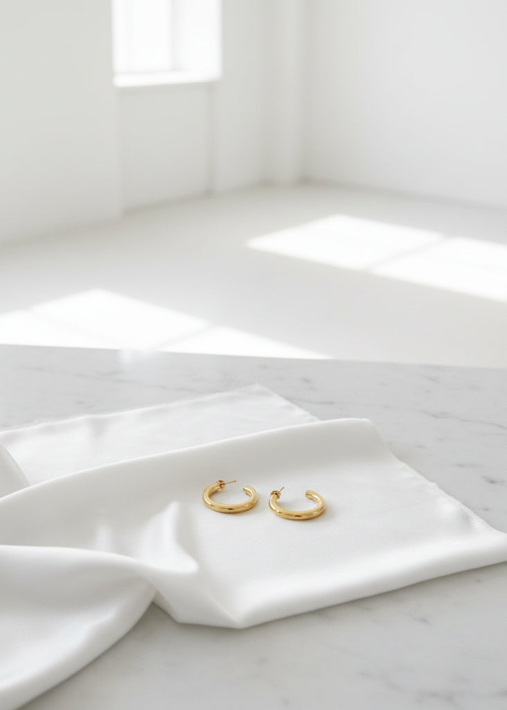 14K Gold Plated Hoop Earrings