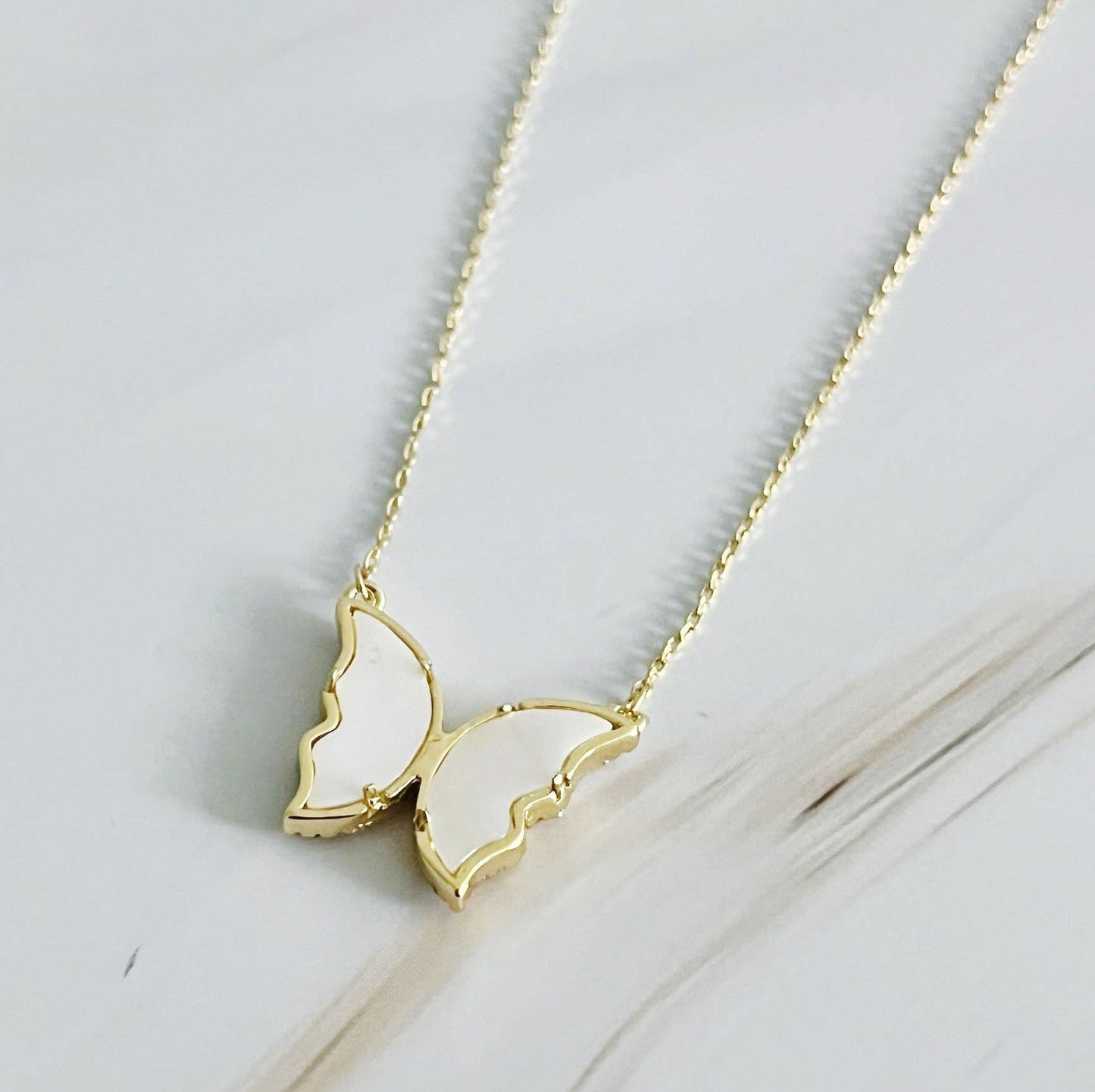 Vintage Glam Reversible Butterfly Necklace - Jolie Femme Boutique