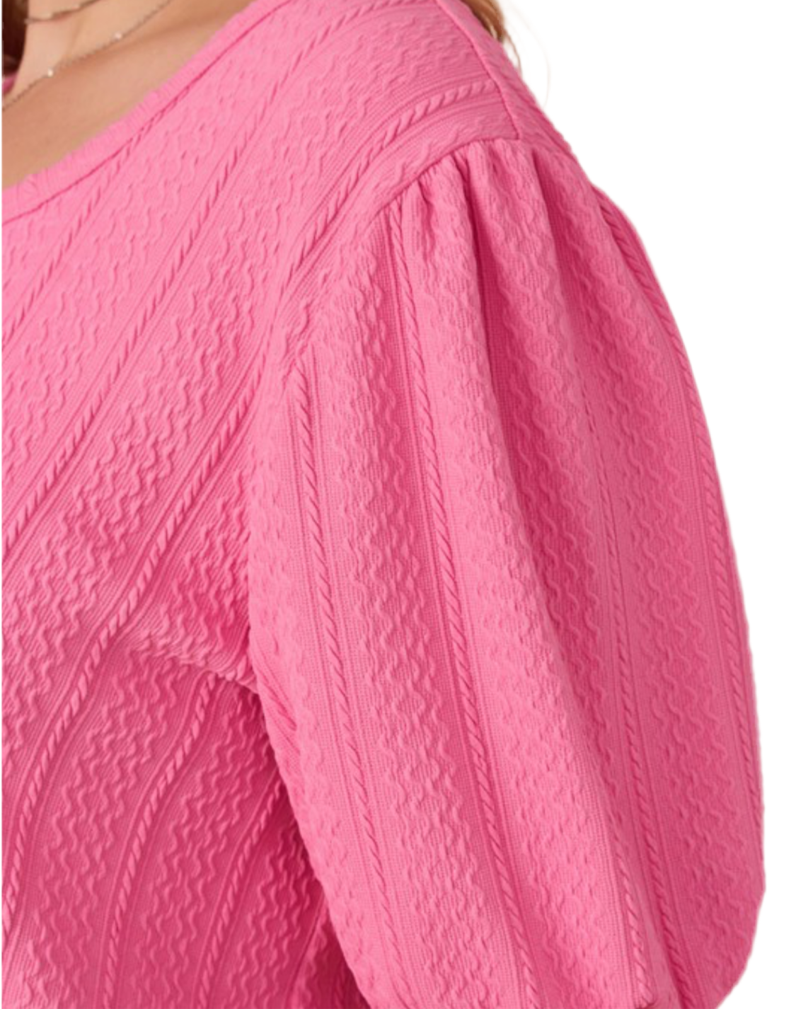 Plus Size Textured Scoop Neck Top - Jolie Femme Boutique