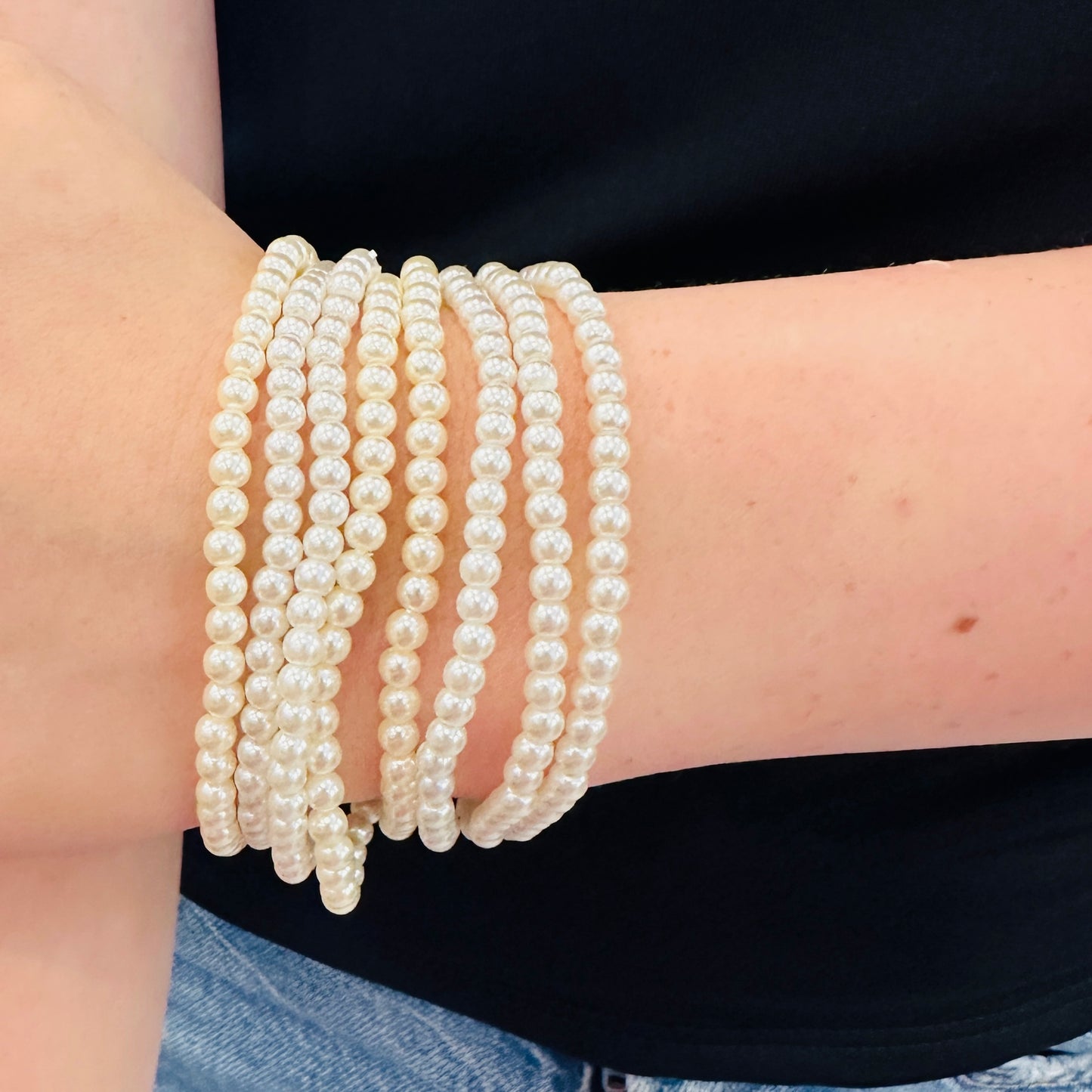 3MM Pearl Stretch Bracelet