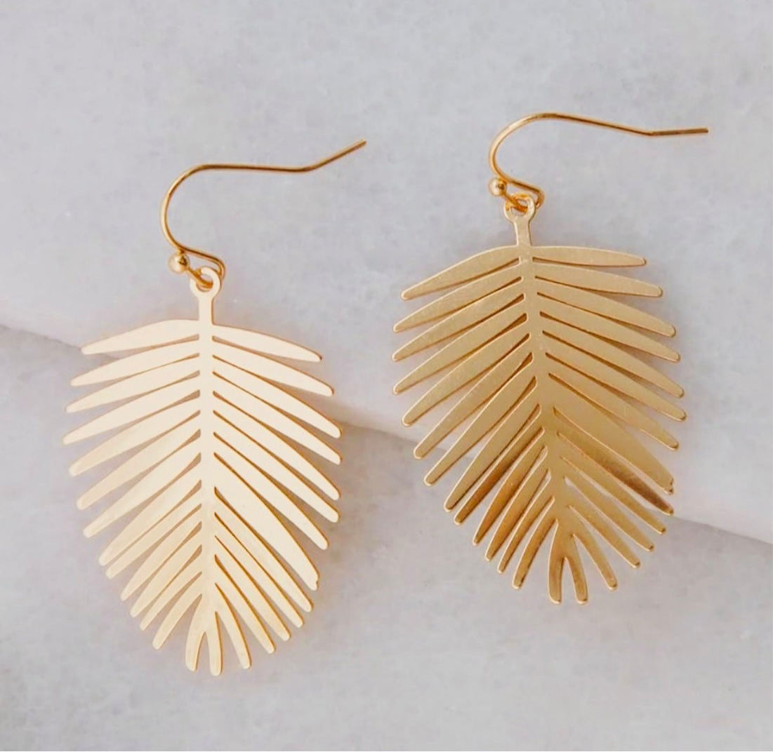 Mini Gold Palm Leaf - Jolie Femme Boutique