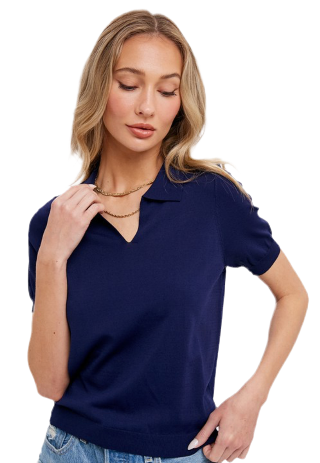 Essential Lightweight Polo Top - Jolie Femme Boutique