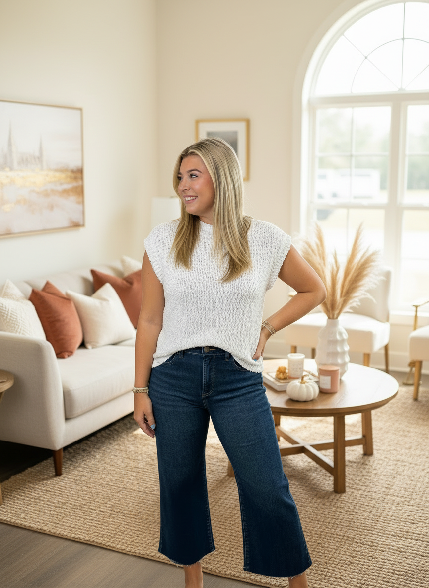 Loose Knit Sweater Top - Jolie Femme Boutique