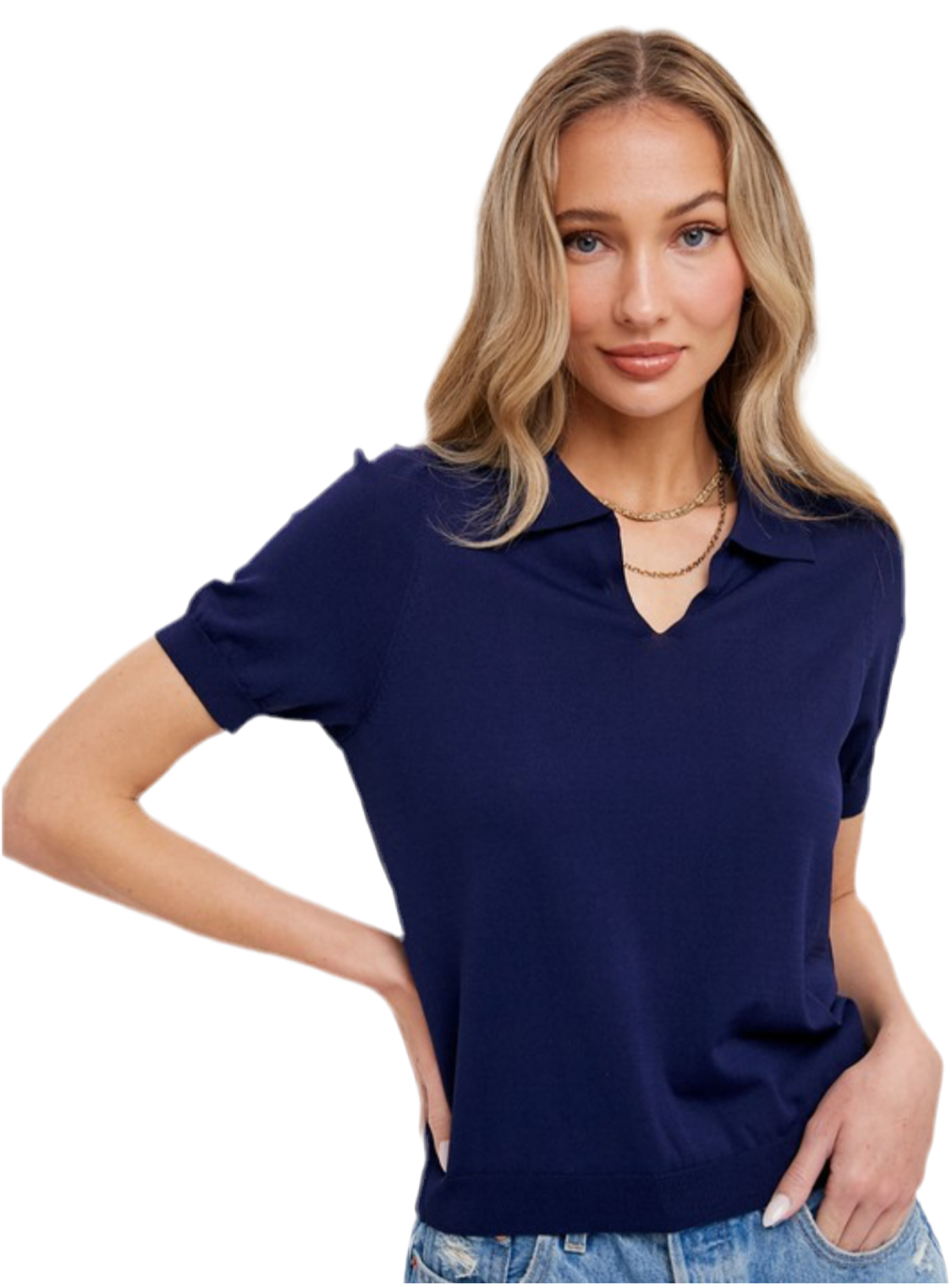 Essential Lightweight Polo Top - Jolie Femme Boutique