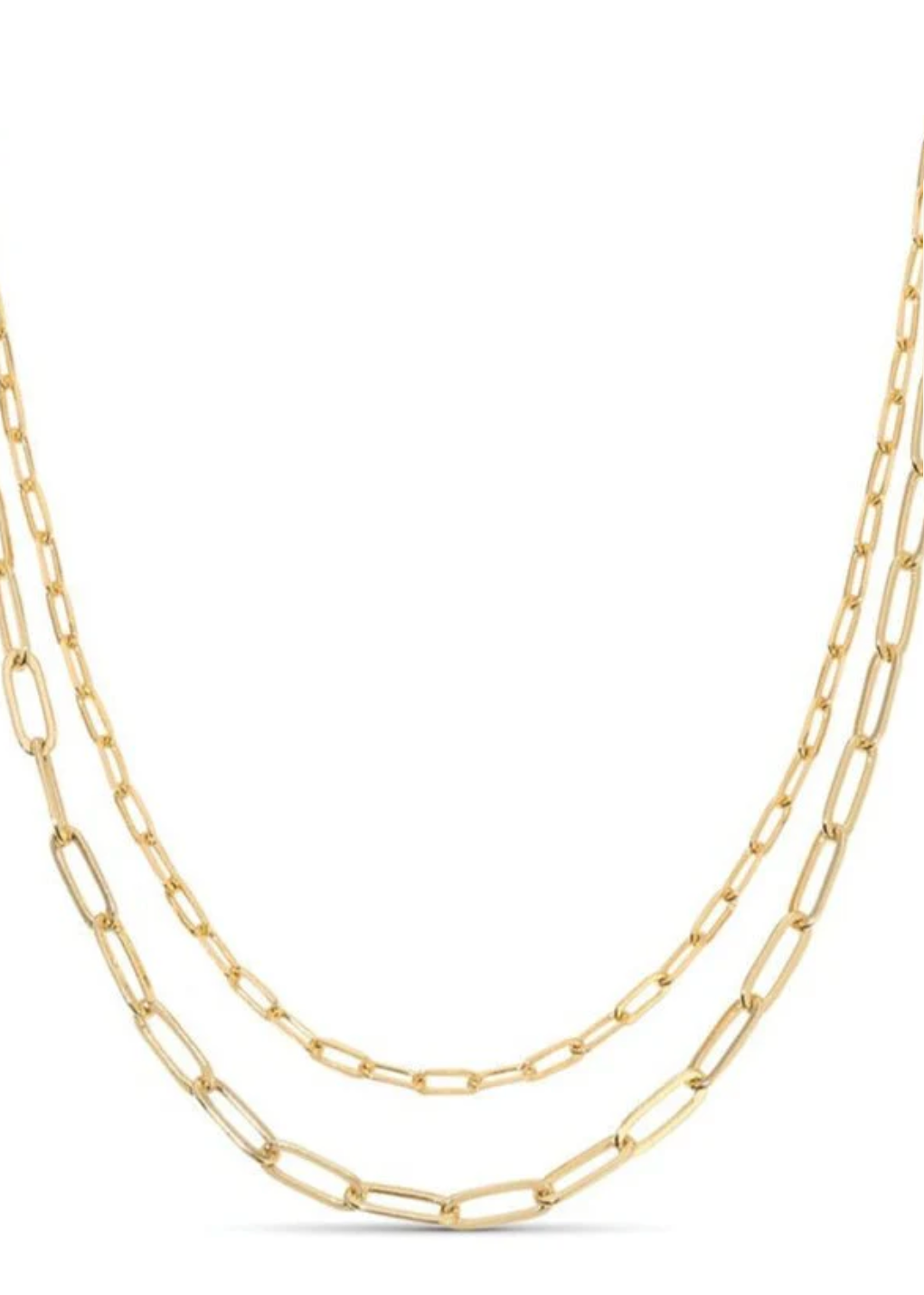 Double Layer Delicate Paperclip Necklace