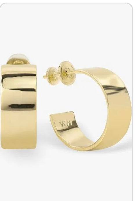 Wide Gold Hoop