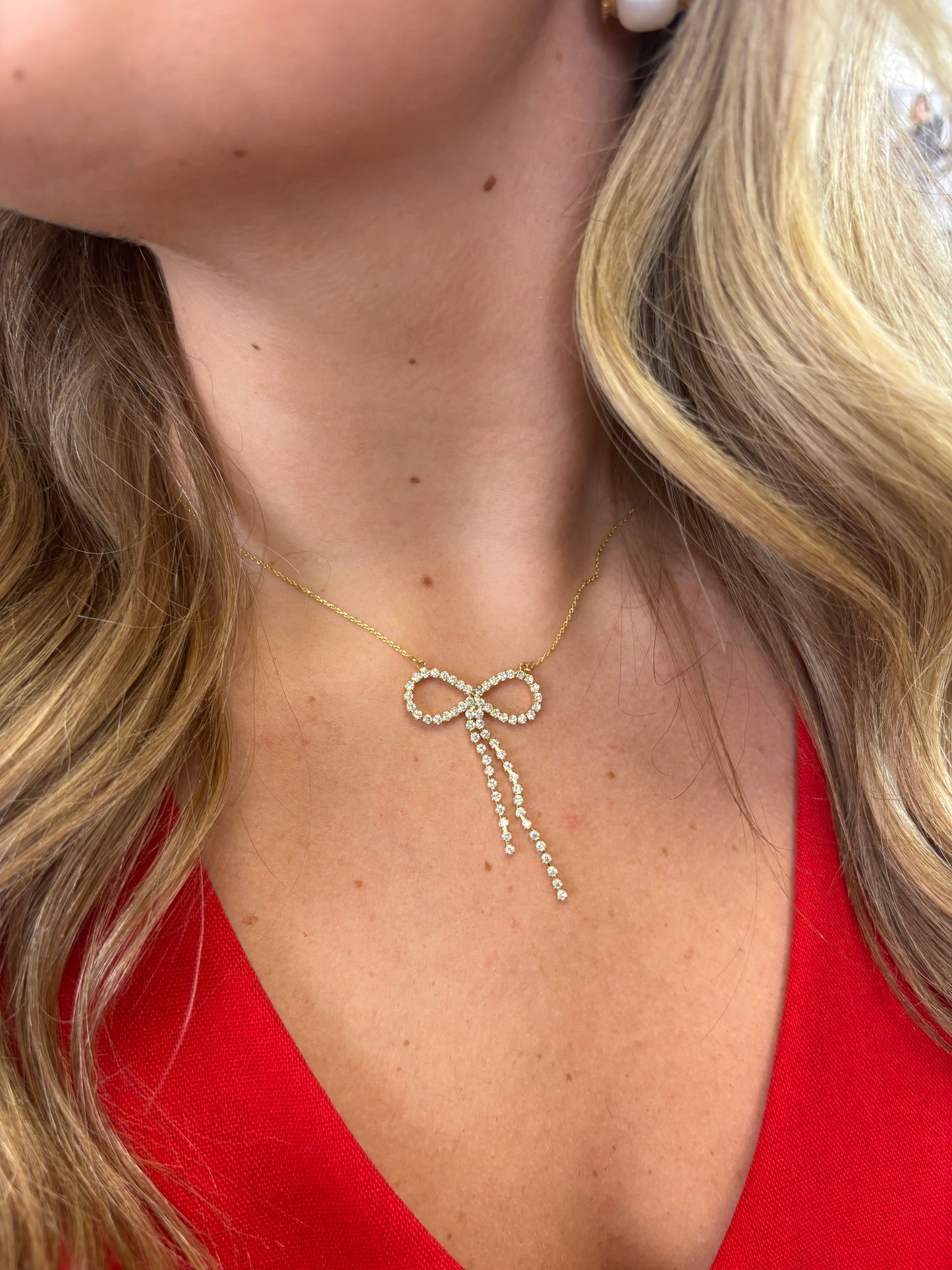 Adorable Shine Bow Necklace - Jolie Femme Boutique