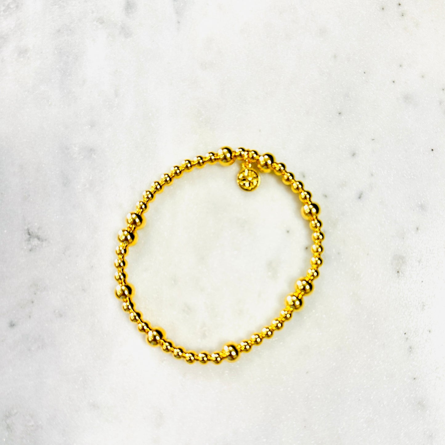 18K Gold Plated Beaded Bracelet - Jolie Femme Boutique