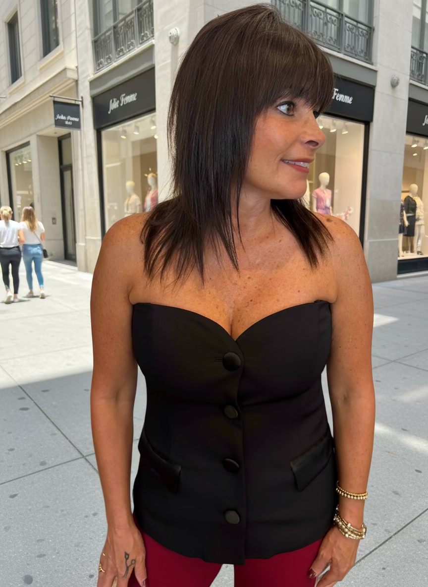 Black Sweetheart Tailored Tube Top - Jolie Femme Boutique