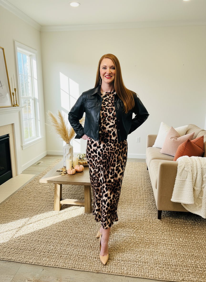 Leopard Print Maxi Dress - Jolie Femme Boutique