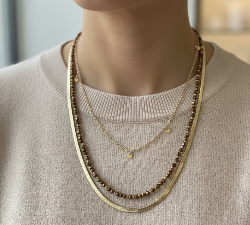 Layered 3-Tier Necklace - Jolie Femme Boutique