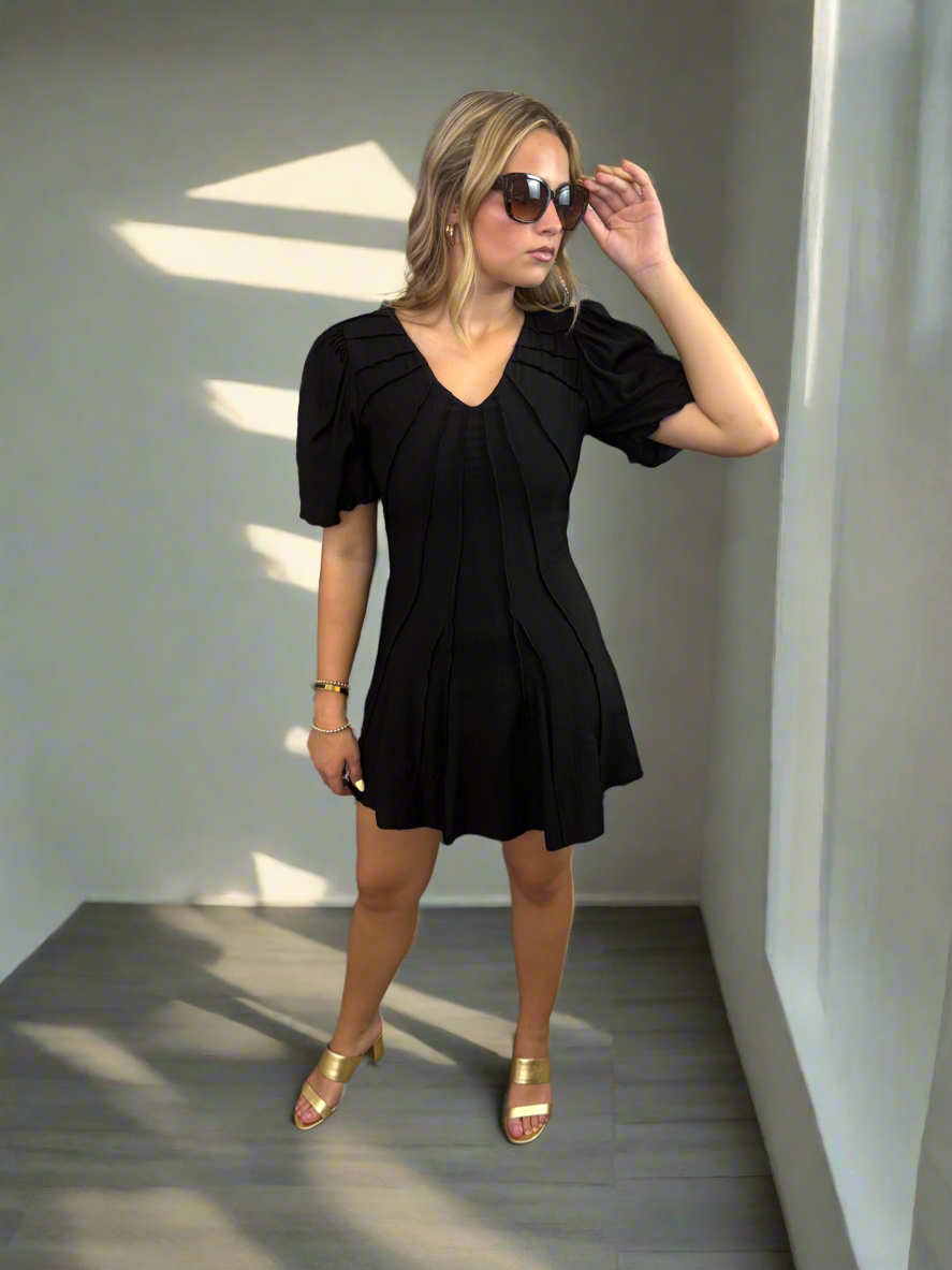 Front Decorative Seam Detail Dress - Jolie Femme Boutique